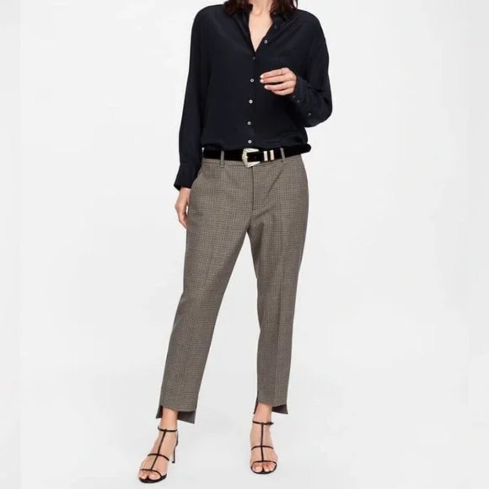 Zara Trousers with Asymmetric Hem (size 4)